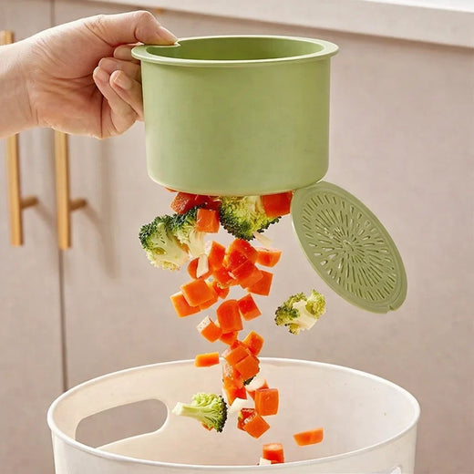 Sink Strainer Basket, Hanging Faucet Drain Basket with Two-Part Filter for Kitchen Sink