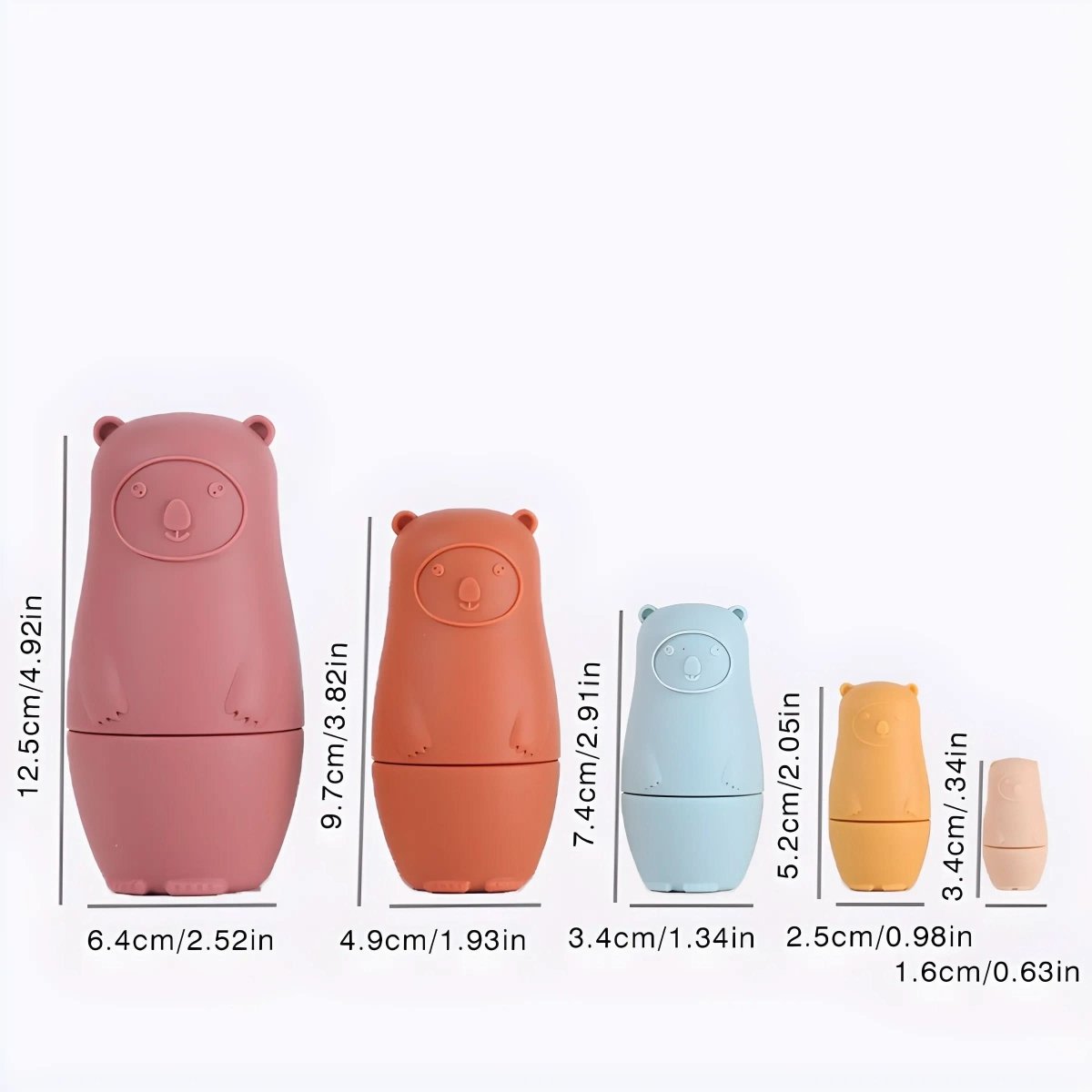 SiliconeNest Stackable Silicone Nesting Dolls