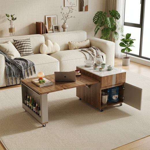 Lift Top Coffee Table, Minimalist Coffee Table with Hidden Storage