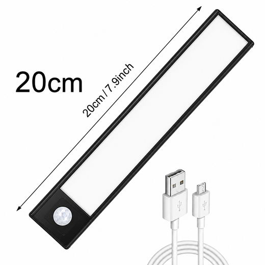 Motion Sensor Light, USB Rechargeable Magnetic LED Light Bar with Auto On & Off
