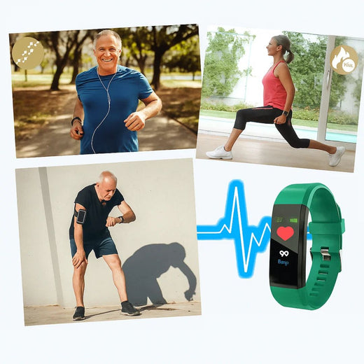 Fitness Tracker with Fall Detection, Waterproof Smart Band for Seniors with Heart Rate Monitor
