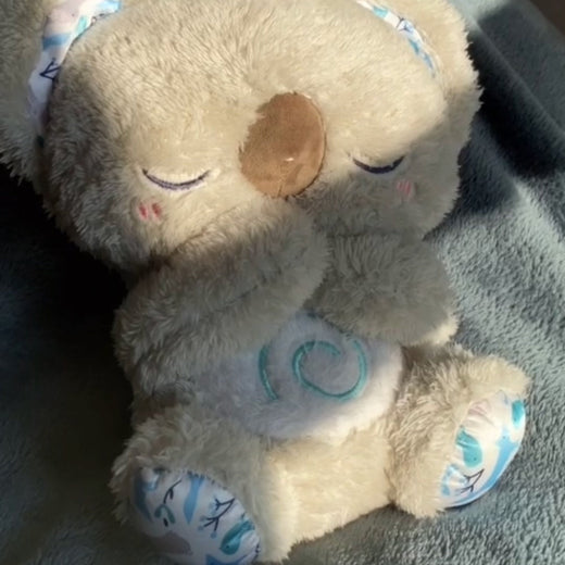 Breathing Koala Stuffed Animal, Soft Calming Plush with Breathing Motion, Vibration & Heartbeat Sounds