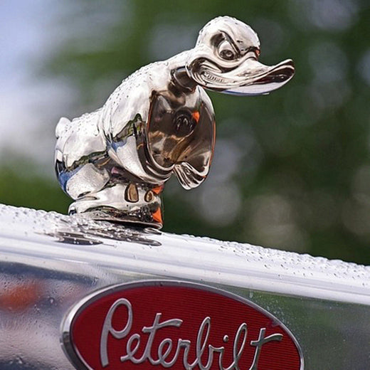 Rubber Duck Hood Ornament, Angry Duck Chrome Radiator Emblem with Pin Mount, Universal Fit