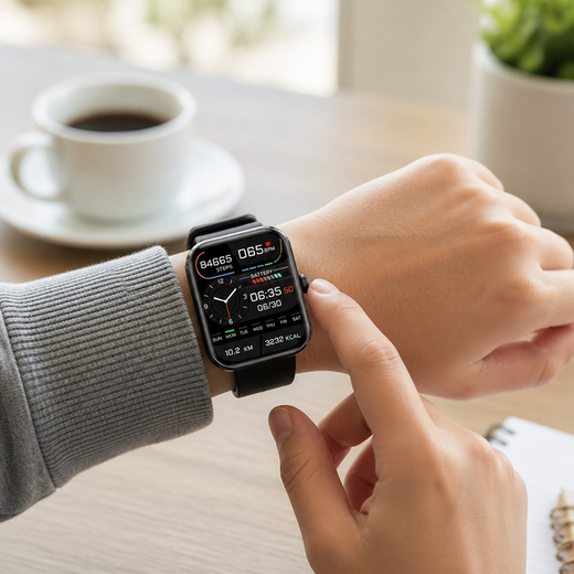 Smart Watch with Glucose Trend Tracking, Heart Rate & Sleep Monitor, 5 Day Battery for iPhone & Android