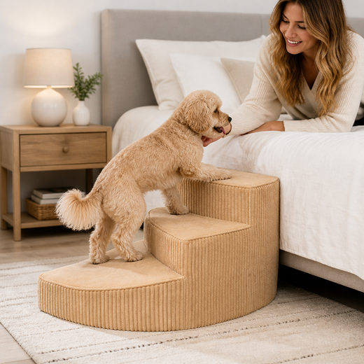 Dog Stairs, Orthopedic Non-Slip Foam Pet Steps for Small to Medium Dogs & Senior Pets