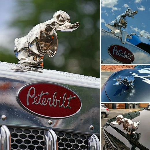 Rubber Duck Hood Ornament, Angry Duck Chrome Radiator Emblem with Pin Mount, Universal Fit