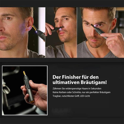 Nose Hair Trimmer, Ultra Thin Precision Trimmer with LED Light for Nose, Ears & Eyebrows