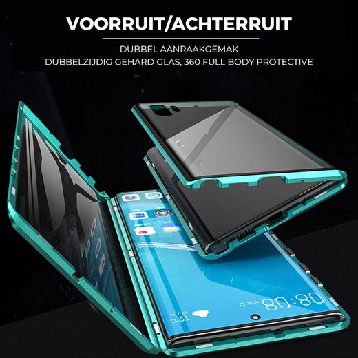 Magnetic Samsung Galaxy Case, Double Sided Tempered Glass 360 Phone Case for S24, S23, S22, S21 & S20