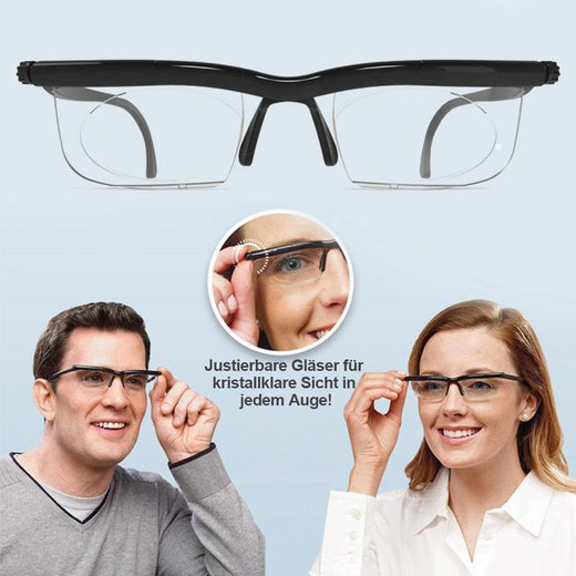 Adjustable Focus Reading Glasses, Unisex Zoom Lens Glasses for Reading & Screen Work