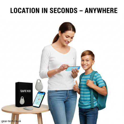 Kids GPS Tracker, Waterproof Real-Time Location Tracker with SOS Button & No Subscription