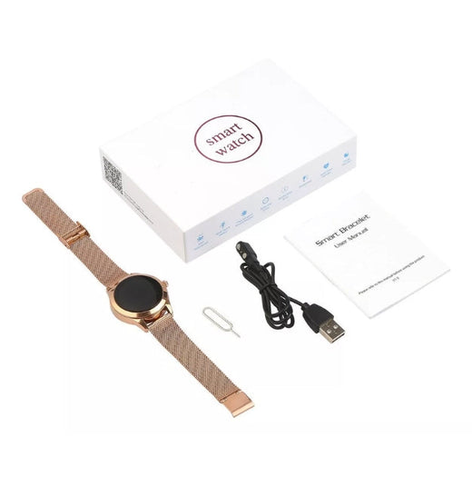 Smartwatch for Women, Rose Gold Fitness Smart Watch with Bluetooth Calls