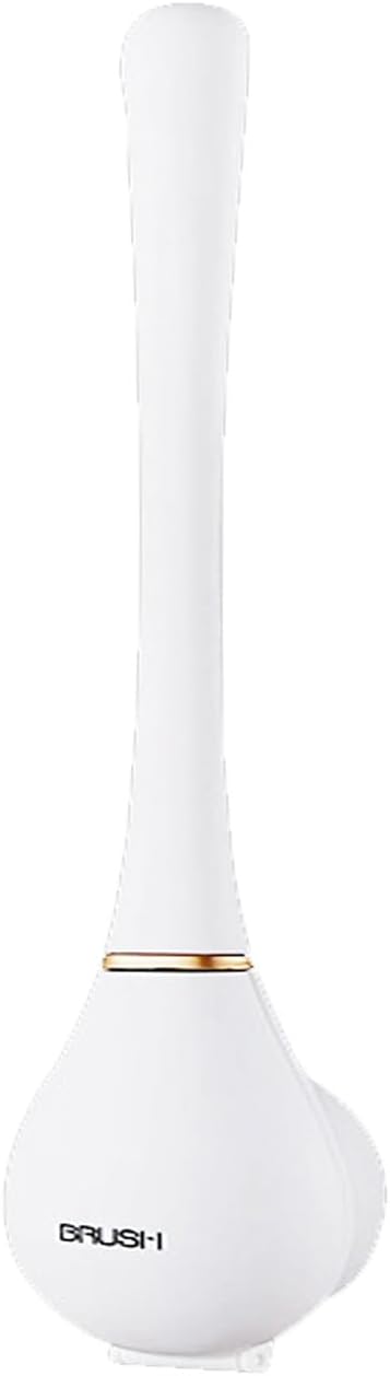Toilet Brush with Holder, Wall Mounted Long Handle Bowl Cleaner with Nylon Bristles