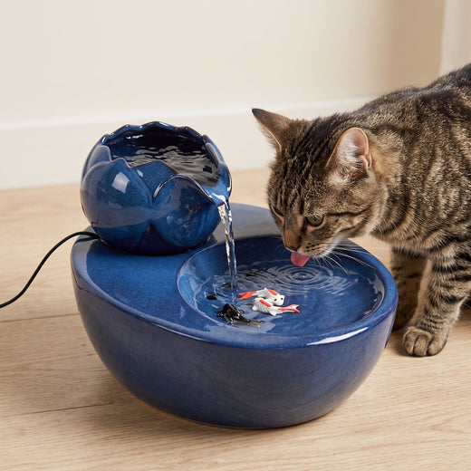 Cat Water Fountain, Ceramic Automatic Pet Water Fountain