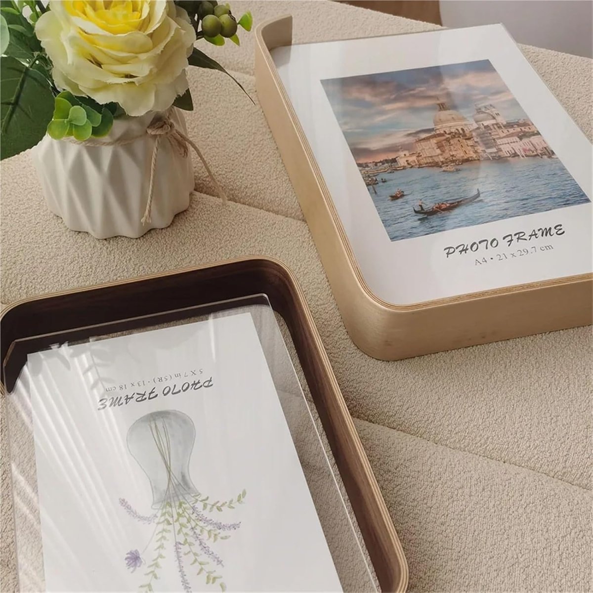FOTODUO Acrylic Wood Picture Frame