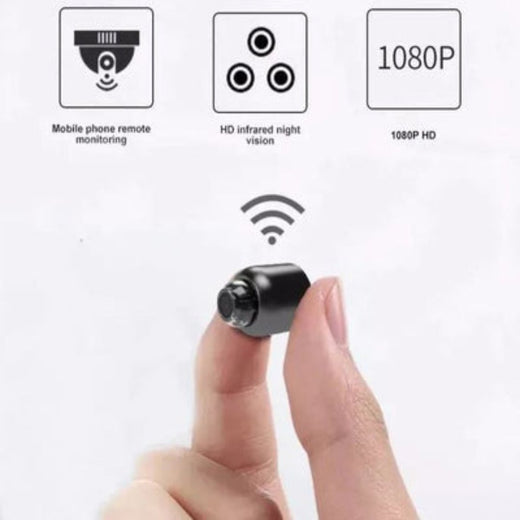 Mini WiFi Camera 1080P, Wireless Security Camera with Night Vision, Motion Alerts & Audio