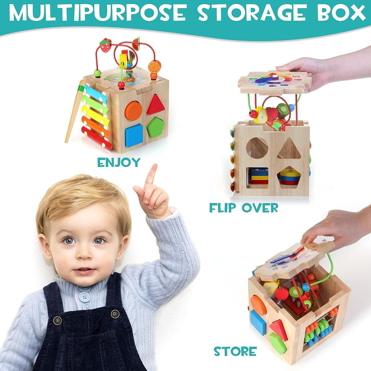 EduCube 8-in-1 Interactive Montessori Cube