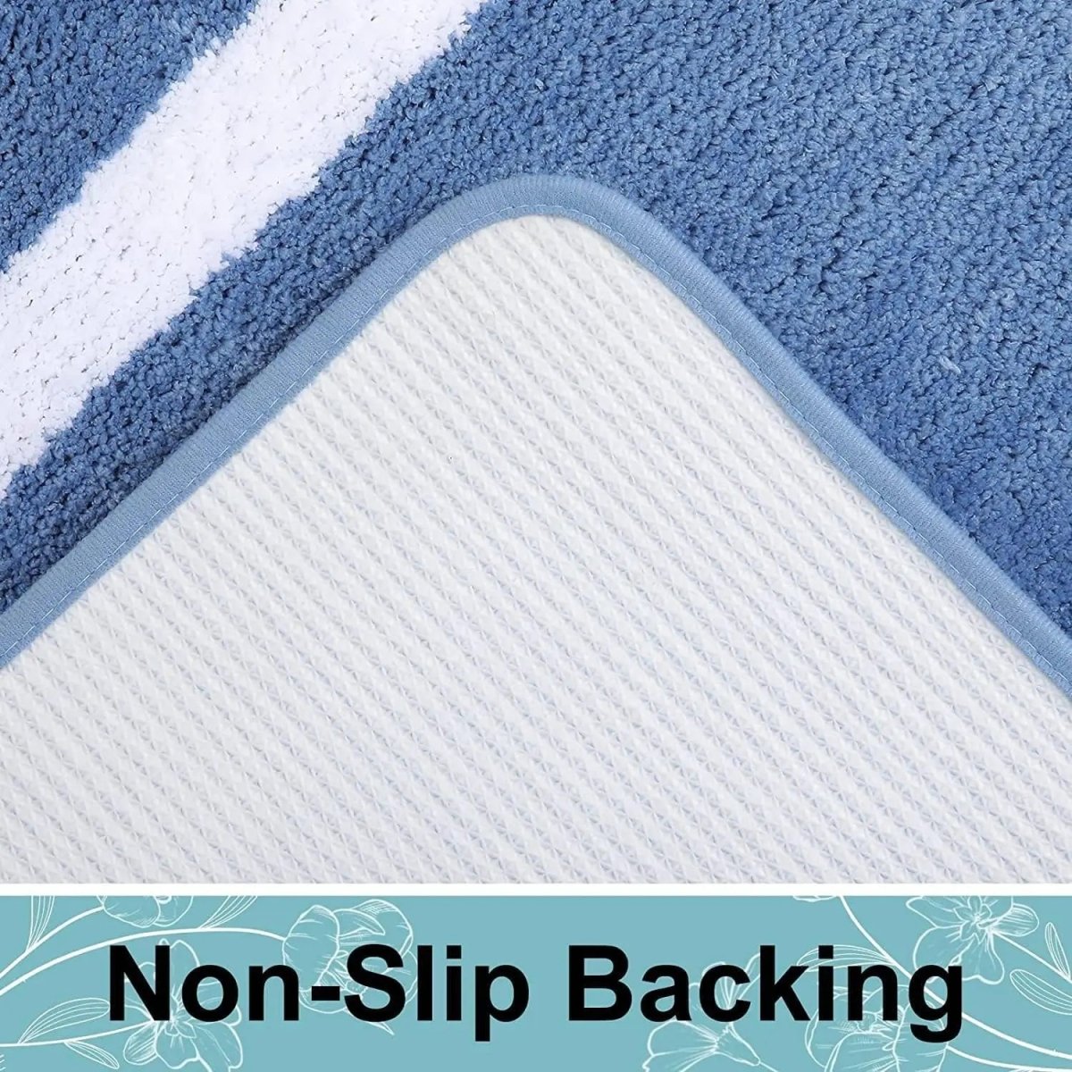 BATHBLISS Soft Non-Slip Microfiber Bath Mat