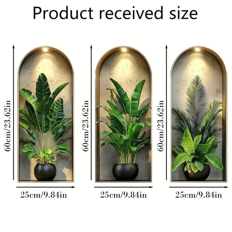 LEAFHARMONY Lifelike 3D Plant Wall Stickers