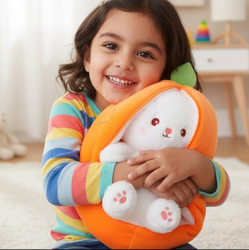 HOPPYHUG Cute Hide-and-Seek Bunny Plush Toy