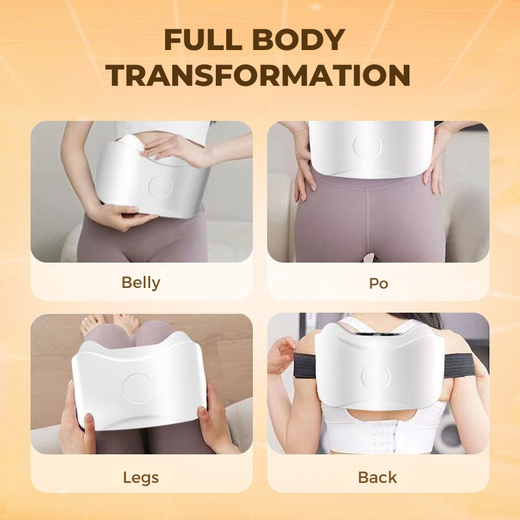 Heated Belly Massager, Cordless Warmth & Vibration Abdominal Massage Device for Relaxation