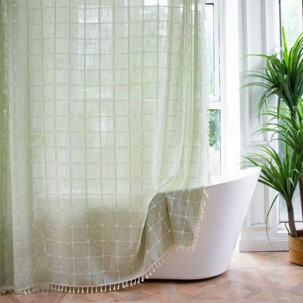 COTTONHAVEN Shower Curtain Soft Cotton Shower Curtain