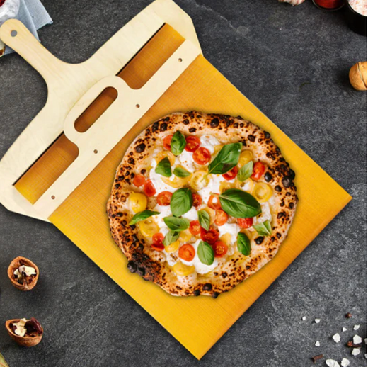 Pizza Peel, Wooden Sliding Pizza Shovel with Non-Stick Surface for Oven & Pizza Stone