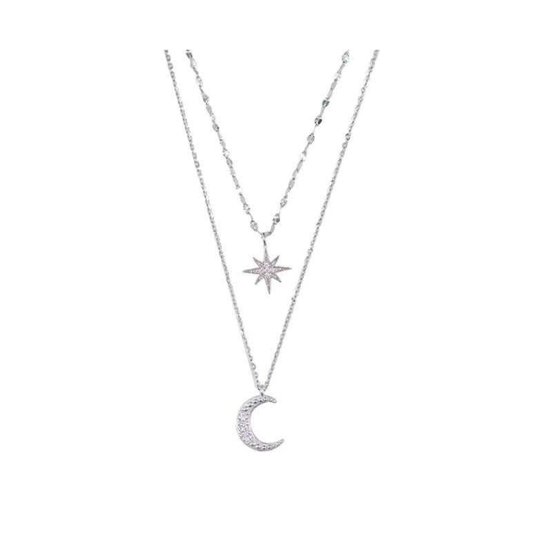 MOONSHINE NECKLACE Double Moon Necklace