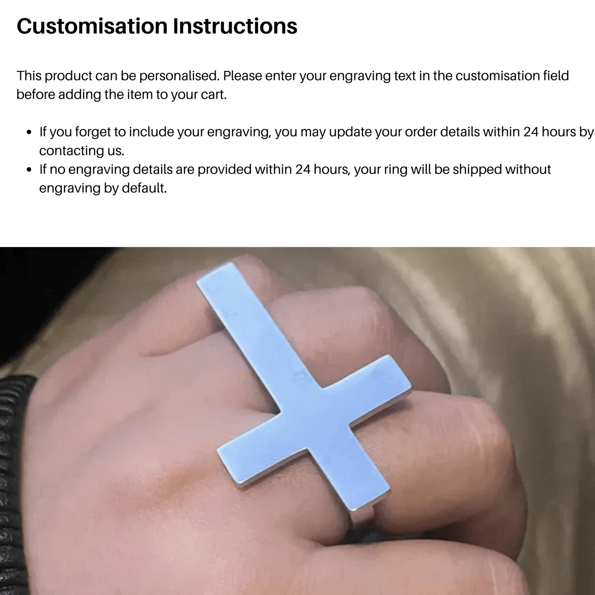 DUOVIA Stainless Steel Two-Finger Ring
