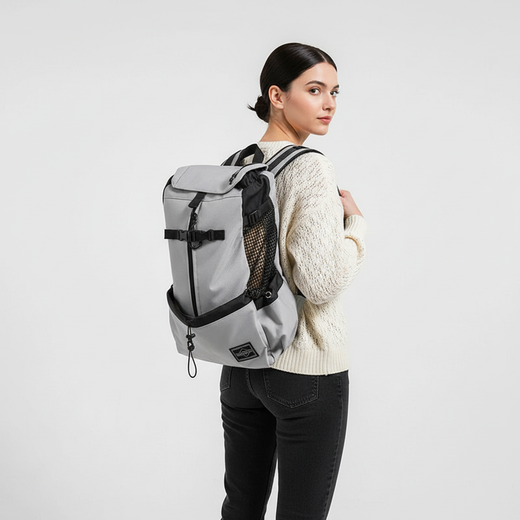 Dog Carrier Backpack, Ergonomic Hands-Free Pet Carrier with Padded Straps for Walks & Travel