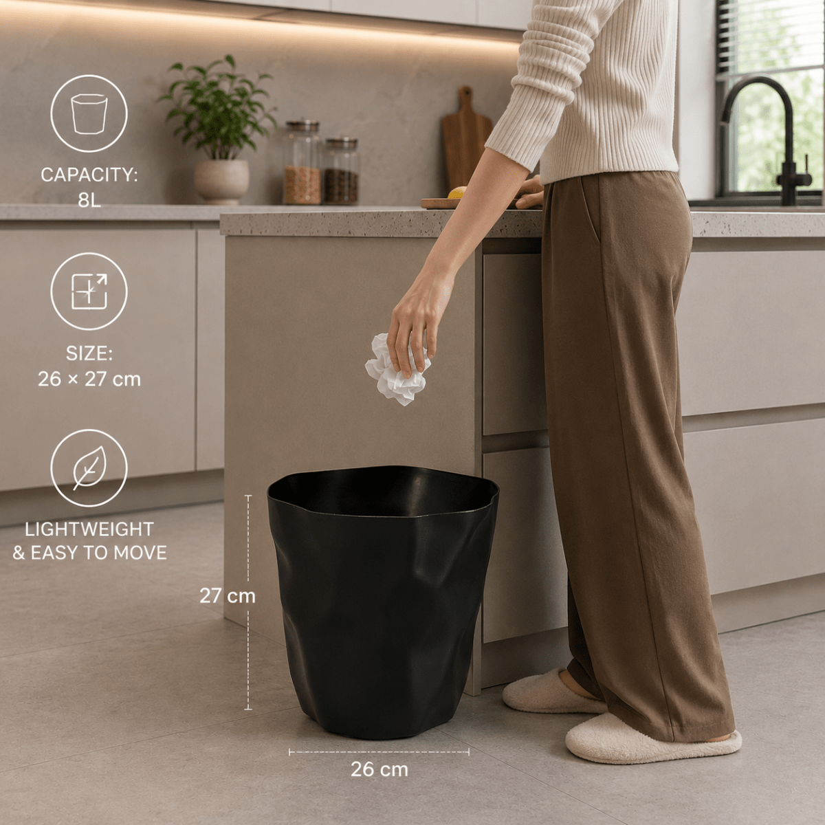 FORMAFLOW Minimalist Trash Can