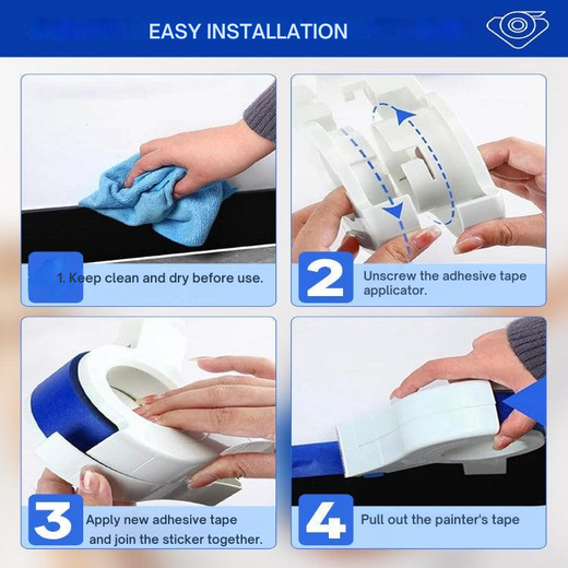 Masking Tape Applicator, Painter's Tape Dispenser Tool for Clean Paint Lines on Walls & Trim