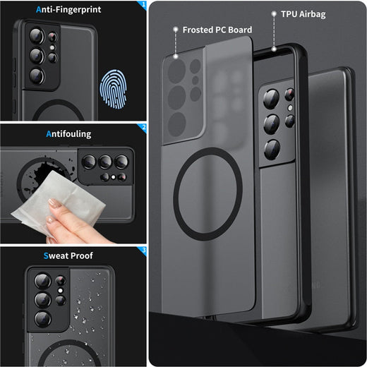 Magnetic Phone Case for Samsung Galaxy, MagSafe-Compatible Shockproof Slim Case