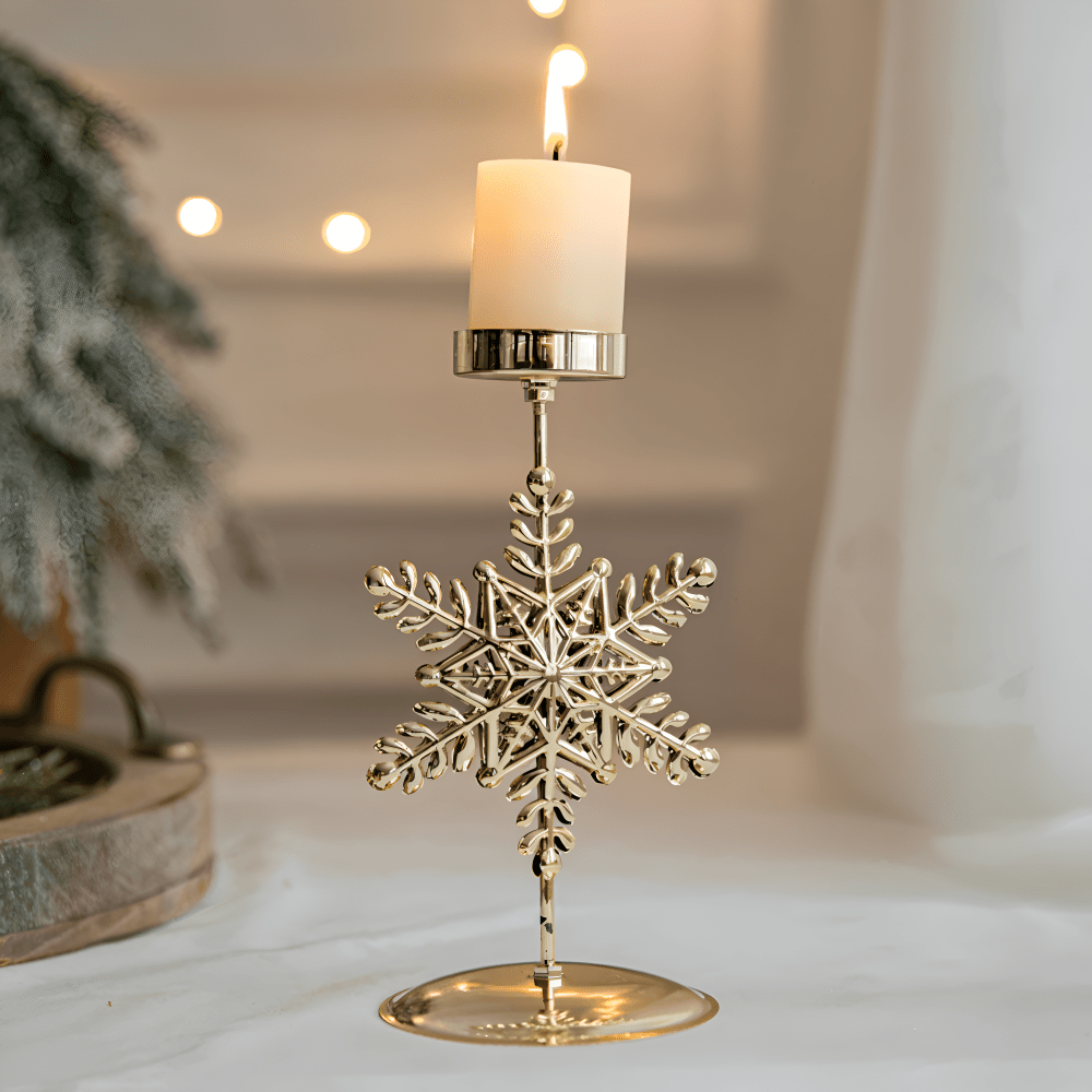 GLORIAHOME Vintage Gold Candle Holder