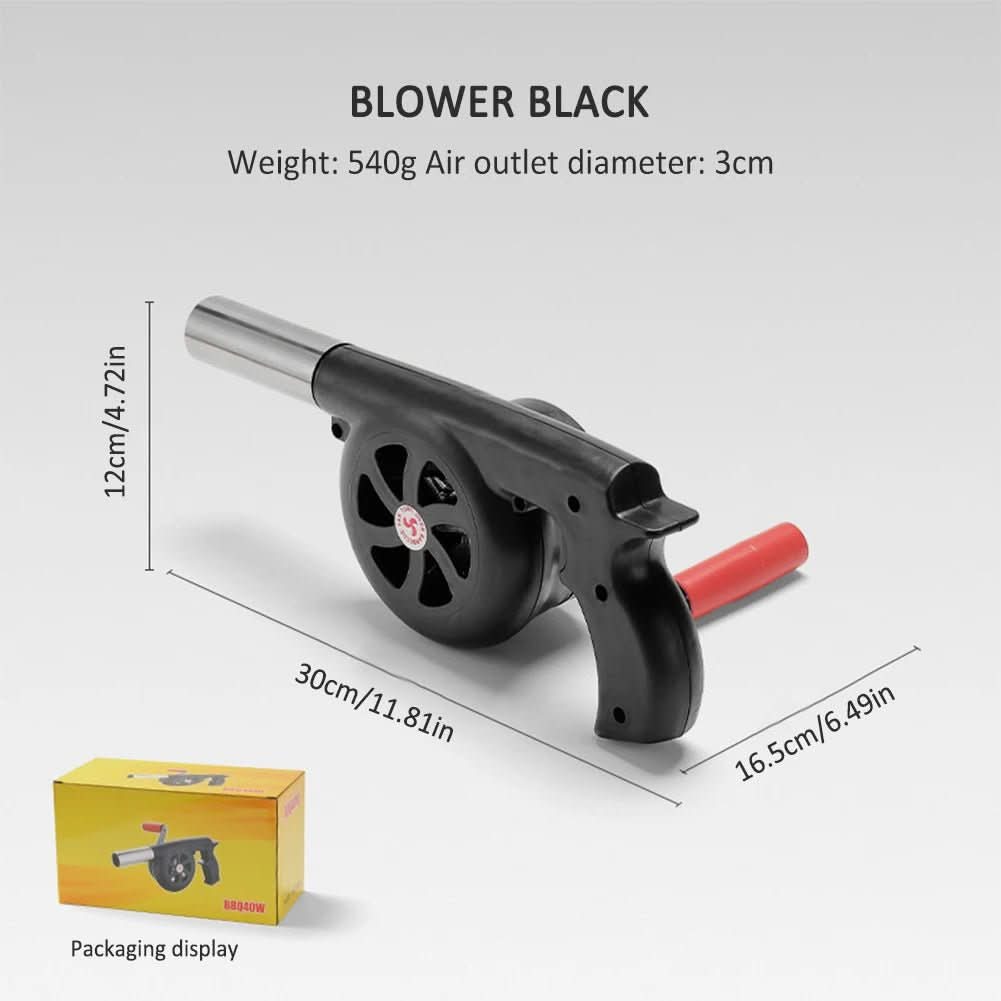 BBQWind Fan Portable Hand Crank Barbecue Fan