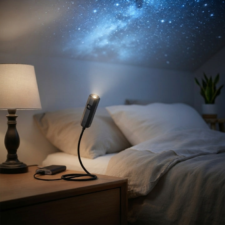 LED Starry Sky Projector, 10 Interchangeable Discs, USB