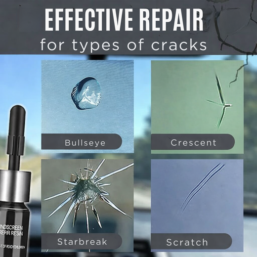 Windshield Repair Kit, Crack & Chip Repair Liquid for Car Glass, Windshields & Displays