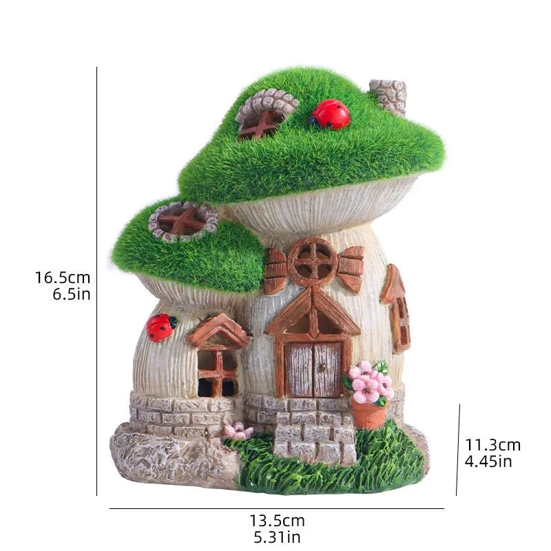 MUSHLORA Solar Mushroom House Sculpture