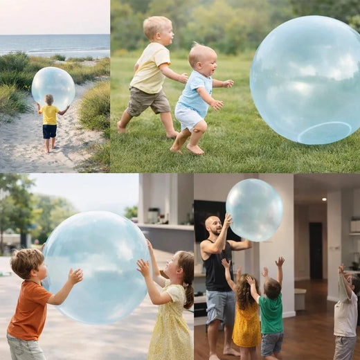Inflatable Ball for Kids, Large Tear-Resistant TPR Play Ball for Outdoor Group Games