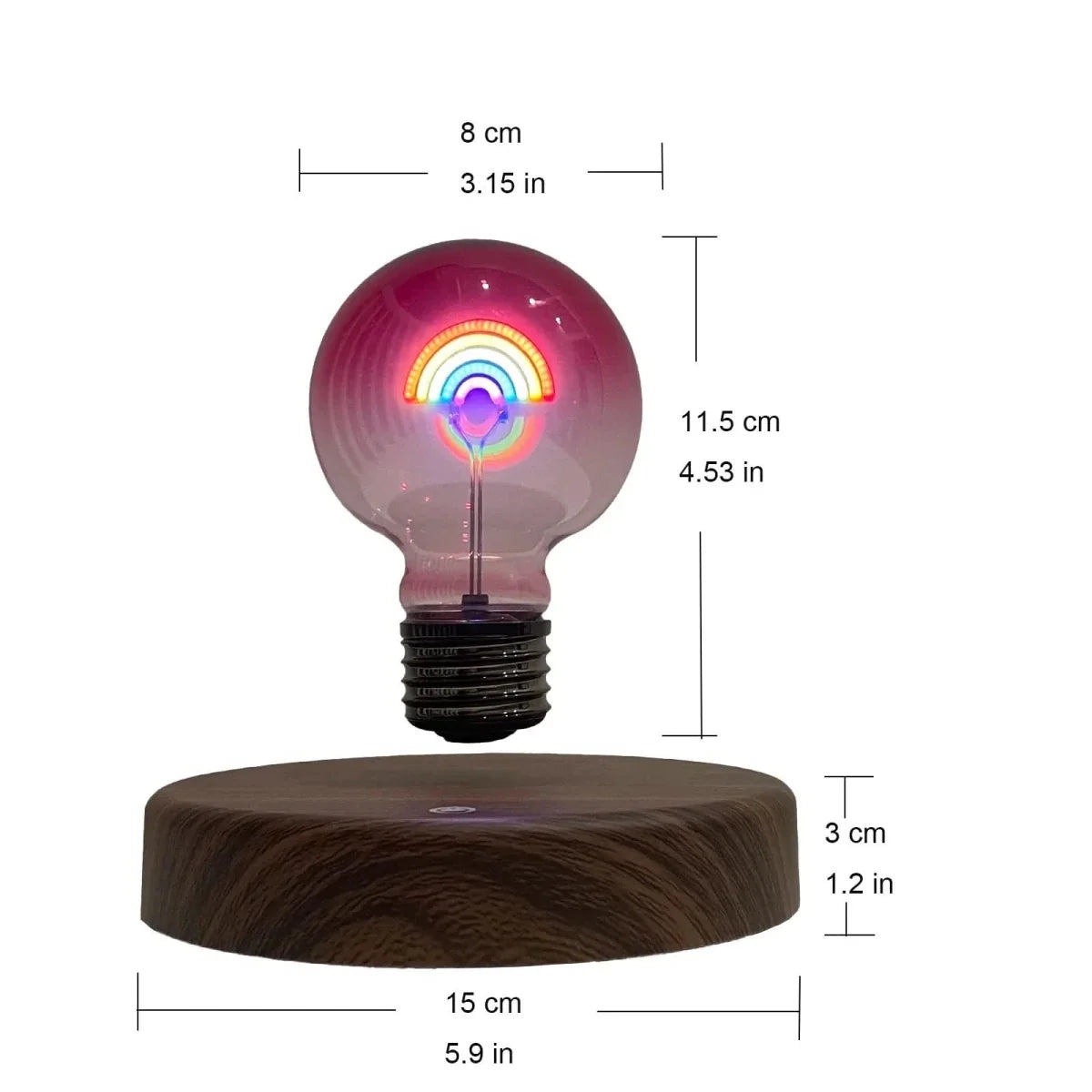 LEVILOVE Magnetic Floating Heart Lamp