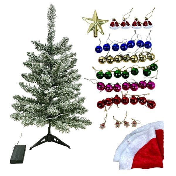JOLLYBRIGHT Pre-decorated Table Christmas Tree