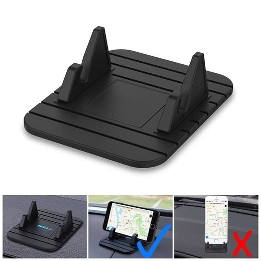Car Phone Mount, Dashboard Anti-Slip Silicone Phone Holder for Most Smartphones
