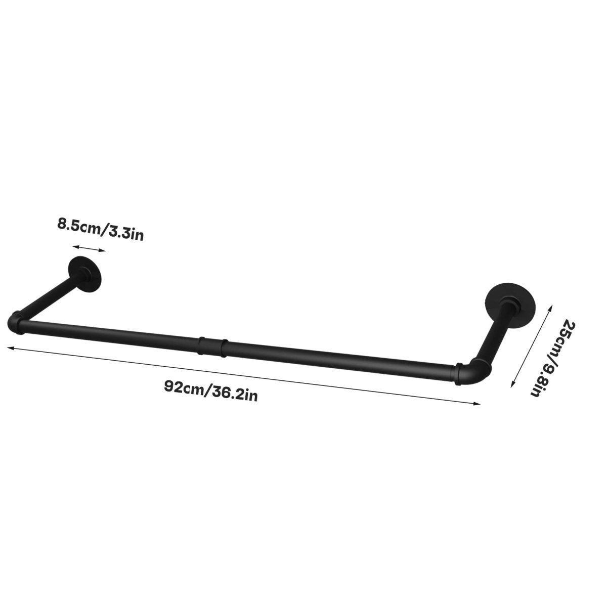 METALRACK Wall-mounted Industrial Clothes Rail