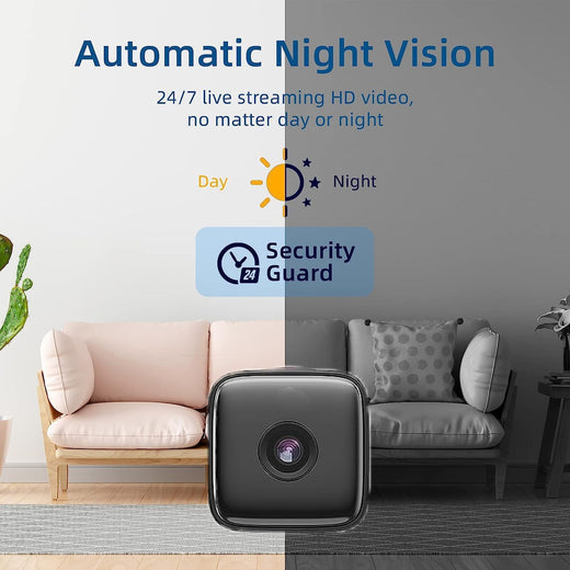 Indoor Security Camera, 1080P Full HD WiFi Camera with Night Vision & Motion Detection