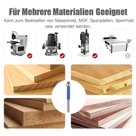 Deburring Tool Set, 4 Piece Deburring & Polishing Bits with Double Bearing for Wood, Metal & Plastic