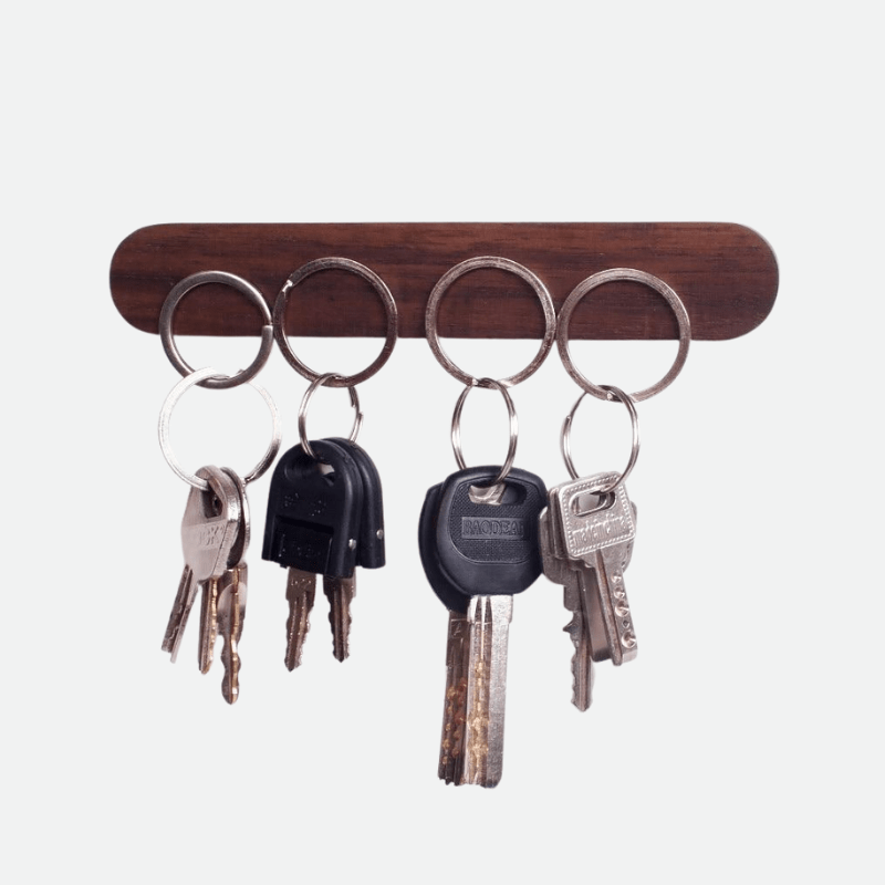 RUSTEVA Magnetic Wooden Key Holder