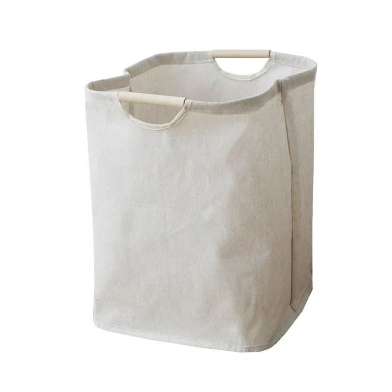 LuxeFold Laundry Basket Storage Cotton & Linen