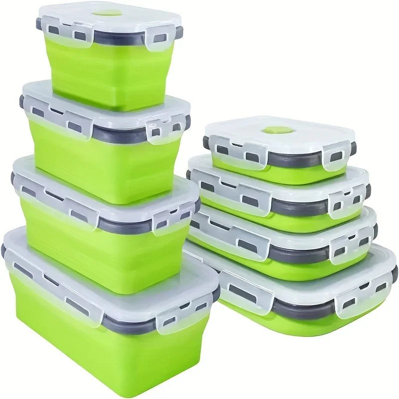 MICROSAFE Foldable Silicone Meal Prep Containers