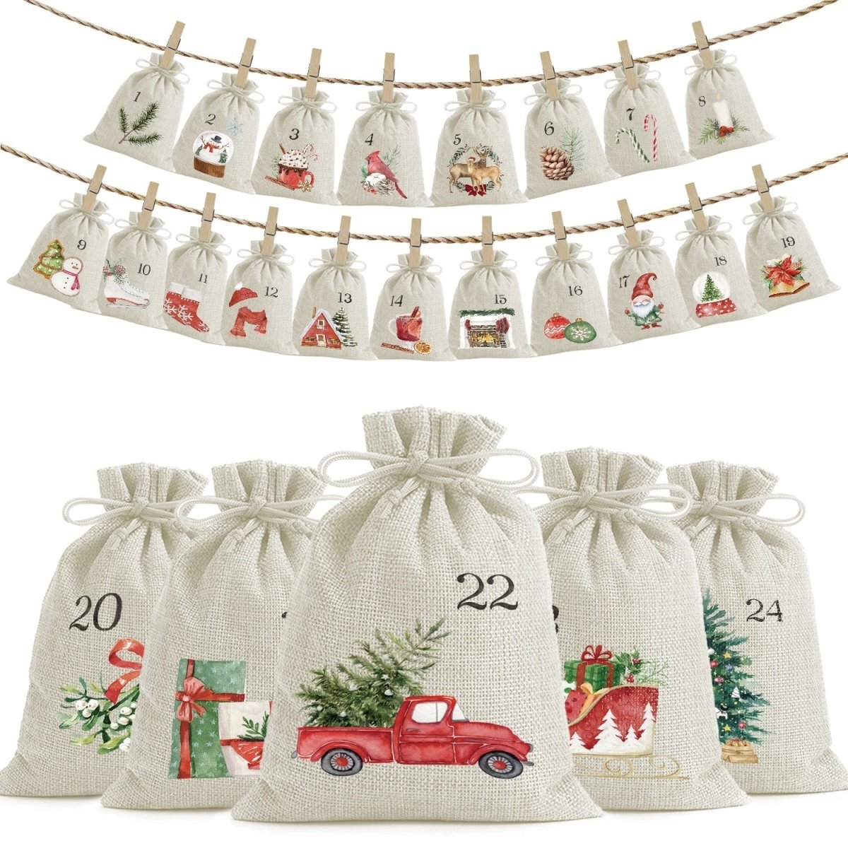 YULEHARBOR 24 Christmas Bags
