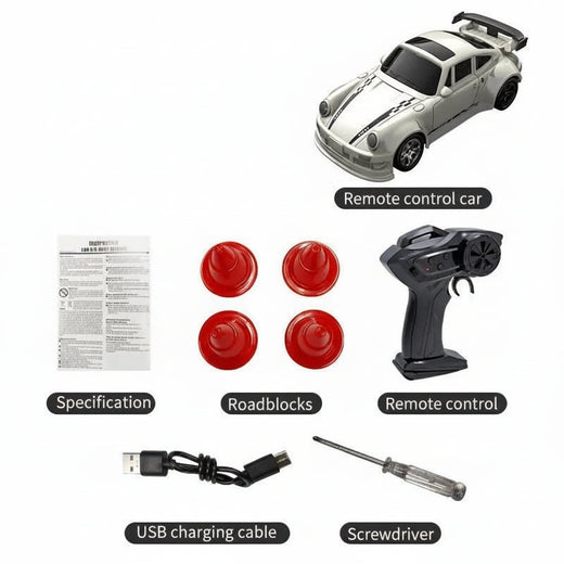 Remote Control Drift Car 1:64 Mini RC Car, Small Remote Control Car Toy for Kids & Adults, Desk Drift RC Car