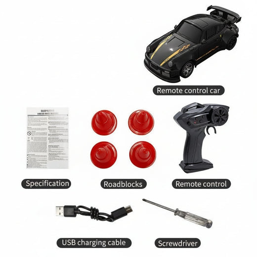 Remote Control Drift Car 1:64 Mini RC Car, Small Remote Control Car Toy for Kids & Adults, Desk Drift RC Car
